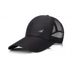 Simple Style Plain Black Trucker Hat , Breathable Blank Trucker Hats Not Deformation for sale