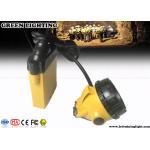 3W 10.4Ah Underground Miner Cap Lamp ,  Rechargeable LED Headlamp with Warning Light for sale