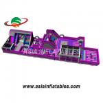 Customized Pink 18 OZ Tarpaulin Inflatable Theme Park for sale