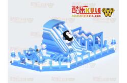 China Penguin Inflatable Commercial Bouncy Castle ( Blue & White ) supplier