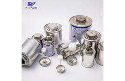 China Screw Top PVC Cement Tin Can Adhesive Metal Container With Dauber And Brush supplier