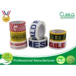 Customized Carton Sealing Water Glue BOPP Packing Tape With Label for sale