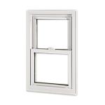 American Style PVC Frame Double Hung Vinyl Windows Heat Insulation Low E Vinyl Windows for sale