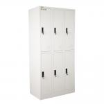 Fireproof Employee Lockers 6 Door Metal Filing Cabinets for sale