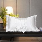 0.721m/Pcs Bedsure White Satin Silk Pillowcase Frizz Free for sale