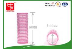 China Diameter 22mm lovely pink  Hair Rollers  with plastic core supplier