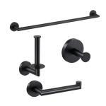 Contemporary Hotel Bath Hardware Sets Luxury Stainless Steel 304 Black for sale