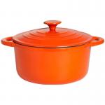Enamel cast iron soup pot
