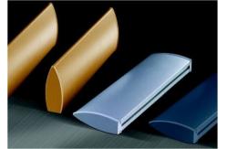 China Extruded Bullet Linear Baffle Ceiling 3m Long For Exhibition Center supplier