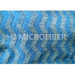Microfiber Wavy Jacquard Twisted Pile Fabric / Mop Fabric , 150D / 144F Yarn Count