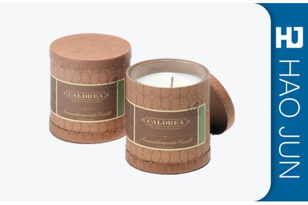 Custom Logo Design Packaging Cylinder Round Cardboard Boxes For Candle