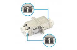 China Metal Case LC UPC Duplex Optic Fiber Adapter with Flange supplier