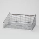 Stainless Steel Chrome Plate Stackable Wall Wire Baskets Storage , Small Wire Containers for sale