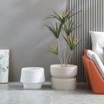 Rust Resistant Fiber Clay Planters Smooth Surface Easily Assembled