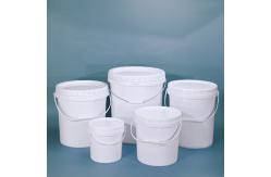 China Personalized Thickened PP White Plastic Pail Bucket Storage Container With Screw Cap supplier