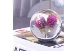 China Pressed Flower Paperweight Glass Paperweights With Flowers Inside supplier
