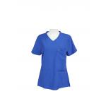 170 GSM 95% Polyester 5% Spandex Blue Medical Uniform Scrubs 4 Way Stretch for sale