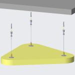 Connect Sound Absorber With Adjustable Wire Kit For Panel Ceiling System
