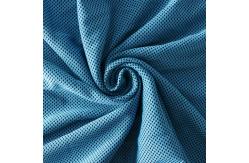 China Personalized Logo Microfiber Cooling Towel Polyester Fabric Turquoise supplier
