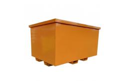 China Heavy Duty Steel Transfer Bin Forklift Metal Scrap Collection Waste  Bin supplier