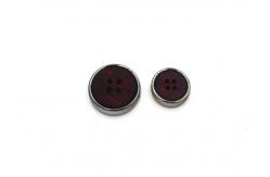 China Fashion Round Blazer Coat Buttons With Silver Metal & Plastic Material Combination Button supplier