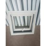 Customized Size Bathroom Awning Window PVC Tempered Glass Window for sale