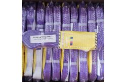 China Purple Polyester Flat Webbing Sling Flat Web Lifting Slings ISO9000 supplier