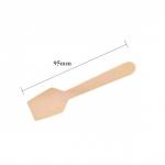 95mm Biodegradable Nature Disposable Cutlery Mini Dessert Ice Cream Wooden Spoon for sale