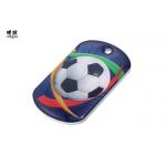 Football Design Personalized Dog Id Tags Engraved , Small Pet Id Tags With Epoxy Protection for sale