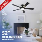 Adjustable 6-Speed Choice LED Ceiling Fan with APP Smart Control and Dimmable Light for sale
