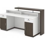 1.8M MFC Office Reception Desks Wooden Office Front Reception Desk for sale