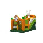 Tarpaulin Inflatable Water Slides Rabbit Themed Kids Water Jumping Castle With Slide for sale