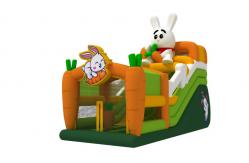 China Tarpaulin Inflatable Water Slides Rabbit Themed Kids Water Jumping Castle With Slide supplier