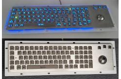 China Rugged Backlit Metal Keyboard with Ergonomics Design Trackbal , USB interface supplier