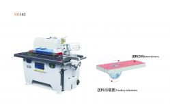 China Automatic Bottom Single Blade Straight Line Rip Saw Machine For Cutting Wood supplier
