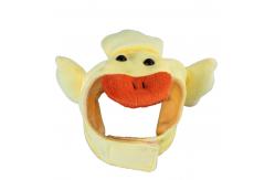 China Yellow Plush Animal Hats , Cotton Material Dogs Wearing Hats Custom Size supplier