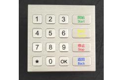 China Dust Proof Industrial 16 Keys Metal Keypad For Kiosk / Self Service Terminal supplier