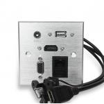 10A Under Table Power Socket /  Aluminum Alloy Multimedia Information Panel