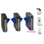 DC24V Automatic Flap Barrier Gate / turnstile entry systems With Two Lane For Subway for sale