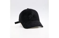 China Unisex Embroidered Baseball Caps With Curved Brim And Mental Strap Suede Fabric supplier
