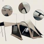 Shell Tunnel Family Camping Tent One Bedroom Pyramid Four Season
