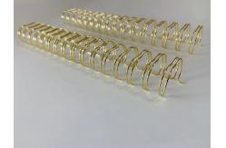 China Steel Electroplated 6.4mm Wire Spiral Binding Coils Double O Line Binding supplier