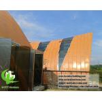 Curved aluminum panel formed cladding panel for roof cladding for sale