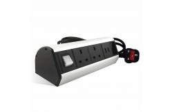 China Desktop Rack Mount Power Strip , Desk Mounted Power Sockets Electroplate Surface Treated supplier