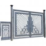 Personalized Front Residential Swing Forged Iron Gate For Garden Driveway for sale