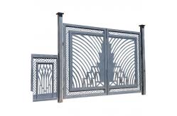 China Modern Style Iron Main Gate Designs Steel Picket Fence Gate supplier