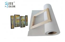 China White Inkjet Polyester Canvas Rolls , Polyester Inkjet Stretched Canvas Prints supplier