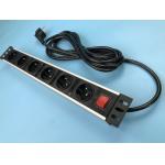 Metal Shell 6 Outlet European Power Strip Germany Socket Power Bar with Switch for sale