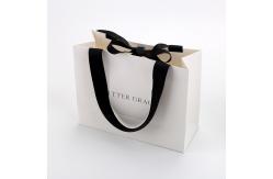 China Eco Friendly Custom Printed Bamboo Paper Shopping Bag With Ribbon Handle supplier