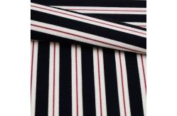 China Smooth Soft Double Knit Fabric Breathable Stretch Striped Shirt Material supplier